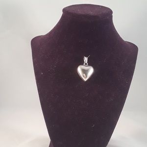 Large Chimming Silver Heart Pendant